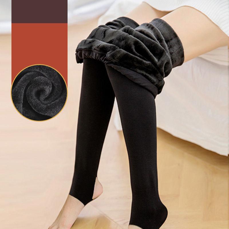 550g Plus Velvet Thick Warm Stretch Leggings Anti-hook Outer Wear Sexy Warm Rompers Tight Stretch Pants Warm Long Trousers Jumpsuit