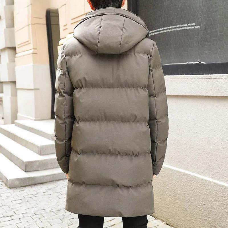 Padded Jacket Men's Trendy Jacket Winter Thick Padded Jacket Mid-length Down Padded Jacket Men's Large Size