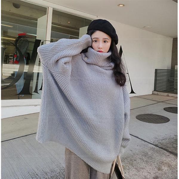 Women's Autumn and Winter Loose Wild Sweater Bottoming Shirt Long Sleeve Round Neck Sweater