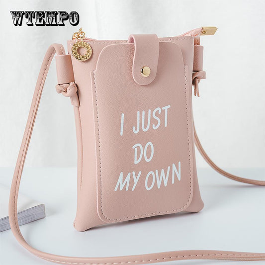 Women Crossbody Bag Mini Bag Portable Solid Coin Purse Change Money Bag Phone Back