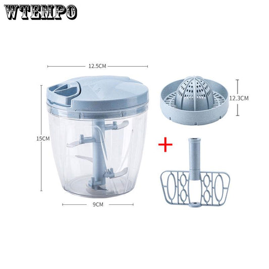 Food Chopper Multifunctional Salad Crusher Food Processor Manual Meat Machine Superstore