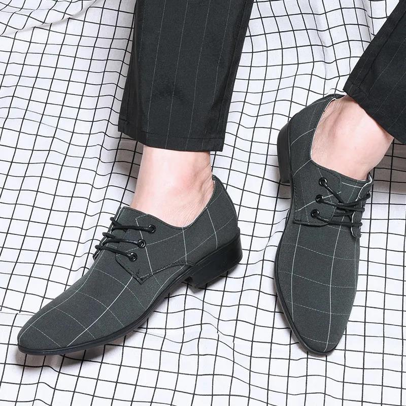 Men's Cloth Face Versatile Men's Korean Version British Formal Wear Pointy Breathable Suit Casual Shoes