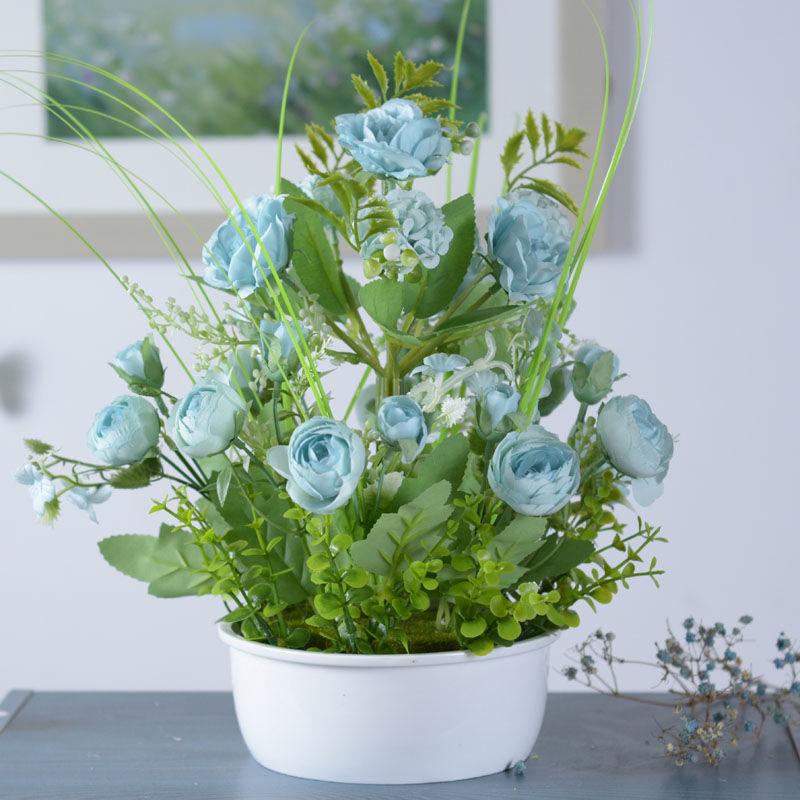 Tulip Simulation Flower Set Decoration Fake Flowers Living Room Potted Plant Decoration Home Decoration Flower Dining Table Set Floral Art