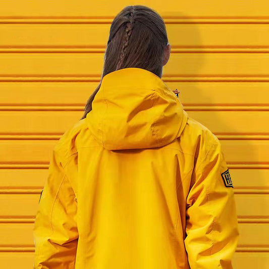 Outdoor Jacket Women's Three-in-one Detachable Plus Velvet Thick Windproof Waterproof Autumn and Winter Jacket Men and Women The Same Clothes