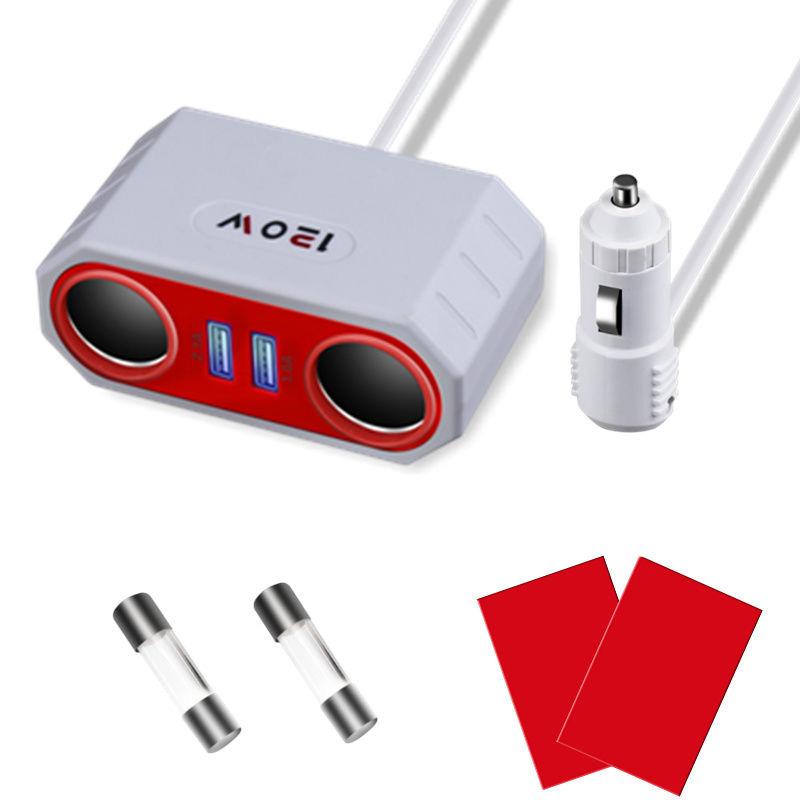 Fast Charging Car Charger 120W Adapter Multifunctional Car Socket Cigarette Lighter Head Power Converter