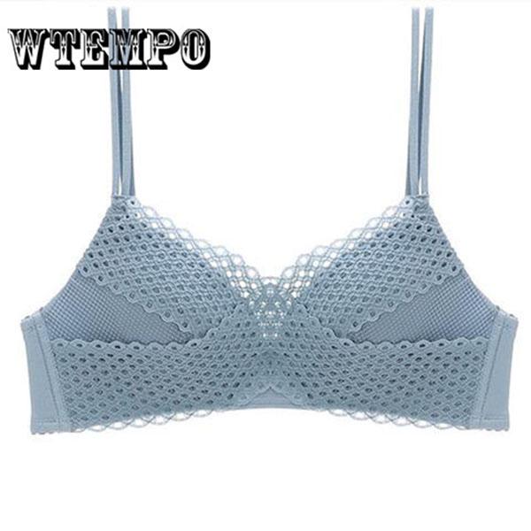 Summer Cross Mesh Anti-glare Tube Top Without Rim Underwear Set