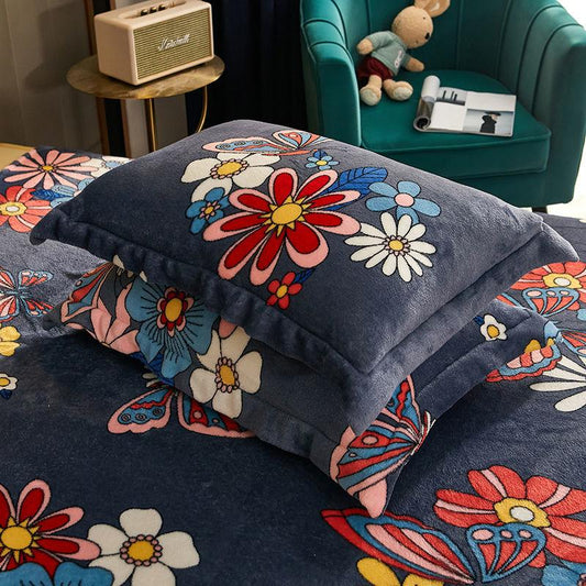 Household Plus Velvet Pillowcase A Pair of Flannel Pillowcases 48X74cm Coral Velvet School Student Pillowcase Bedding