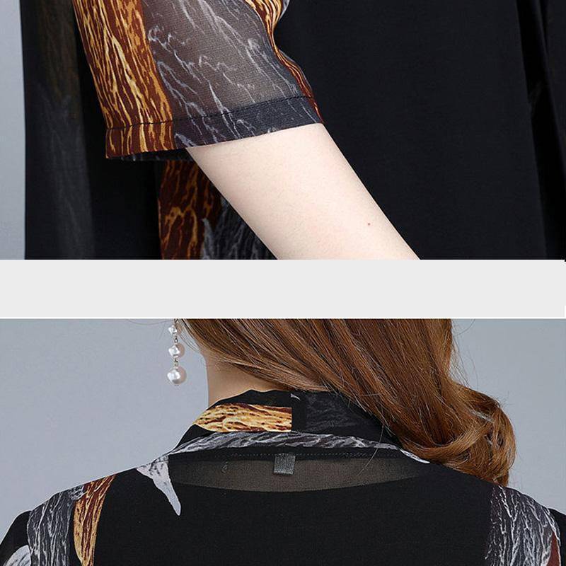 Chiffon Cardigan Mid-length Sun Protection Clothing Women's Loose Thin Large Size Shawl Jacket Air Conditioning Beach