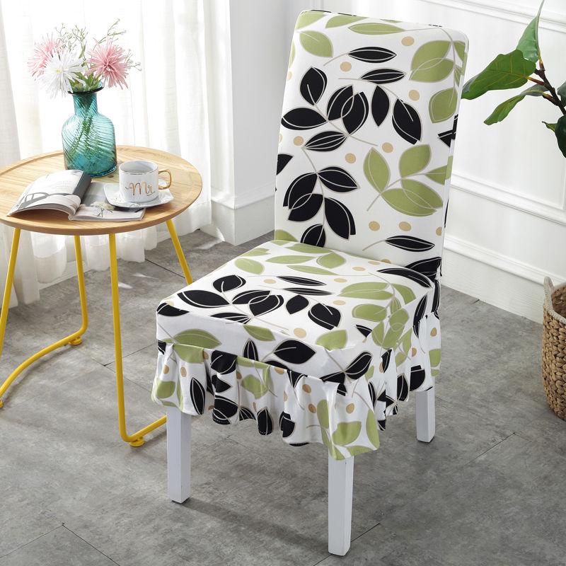 Chair Cover Spandex Printing Dining Chair Slipcover Modern Removable Anti-dirty Kitchen Seat Case
