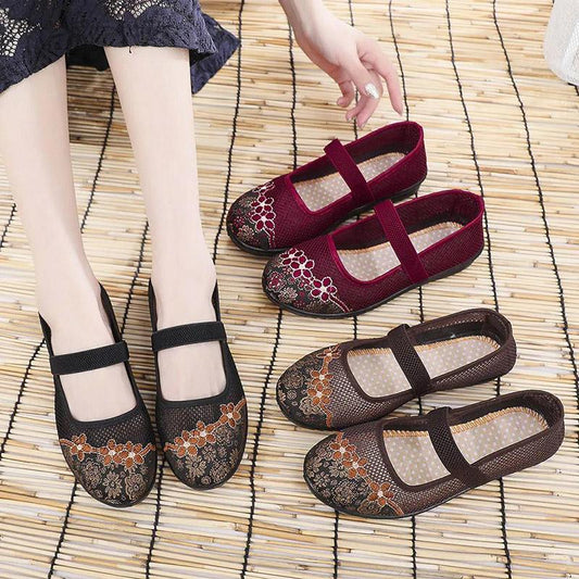 Spring and Summer Non-slip Cloth Shoes Women's Flat Breathable Round Toe Women's Shoes