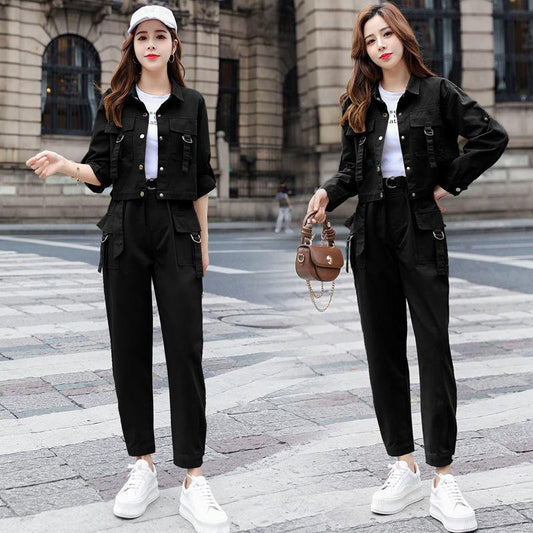 Workwear Suit Women Spring Autumn Casual Fashion Professional Two-piece Trousers