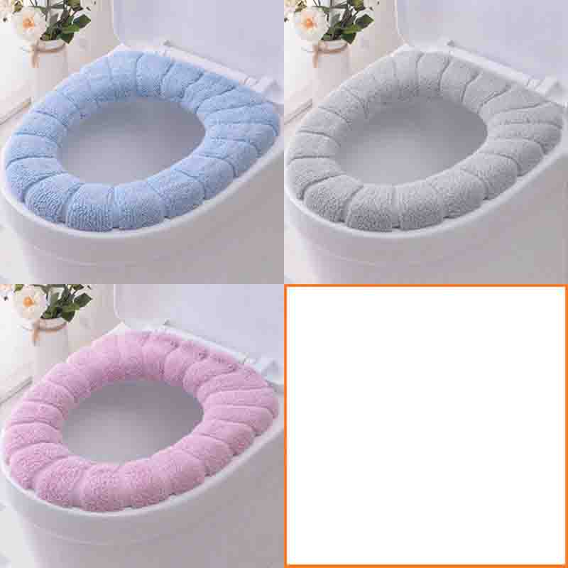3pc Universal Toilet Seat Velvet Coral Toilet Cover Winter Toilet Cushion Cover Household Closestool Mat Seat Case Lid Cover