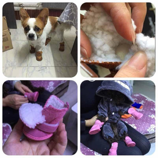 Classic Pet Shoes for Dogs Cats Winter Small Dog Anti-slip Boots Yorkshire Snow Boots Supplies Pet