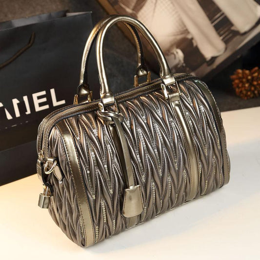 Ladies Leather Bag Trendy Fashion Large Capacity Handbag Versatile Elegant Satchel