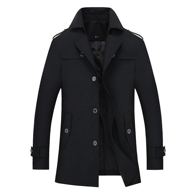 Men's clothes Autumn And Winter Medium and long section Woolen coat Large size Windbreaker