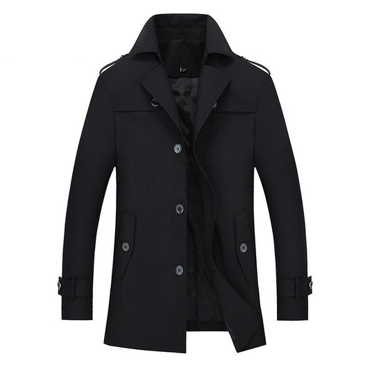 Men's clothes Autumn And Winter Medium and long section Woolen coat Large size Windbreaker