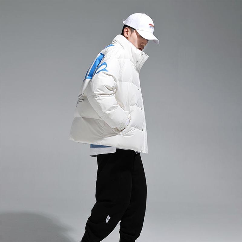 Winter Short Men's Down Jacket Chinese Style Couple Handsome Thick Warm Jacket