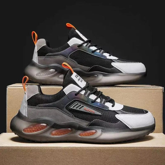 Men's Spring Sports Shoes Mesh Breathable Running Shoes Boys Basketball Shoes Casual Shoes Flying Woven Coconut Shoes