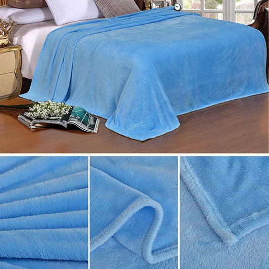 Flannel Super Soft Thickening Light Warm Elegant Double-sided Plus Fleece Warm Breathable Blanket Soft Sheet Cover Sofa Bed Cover Winter
