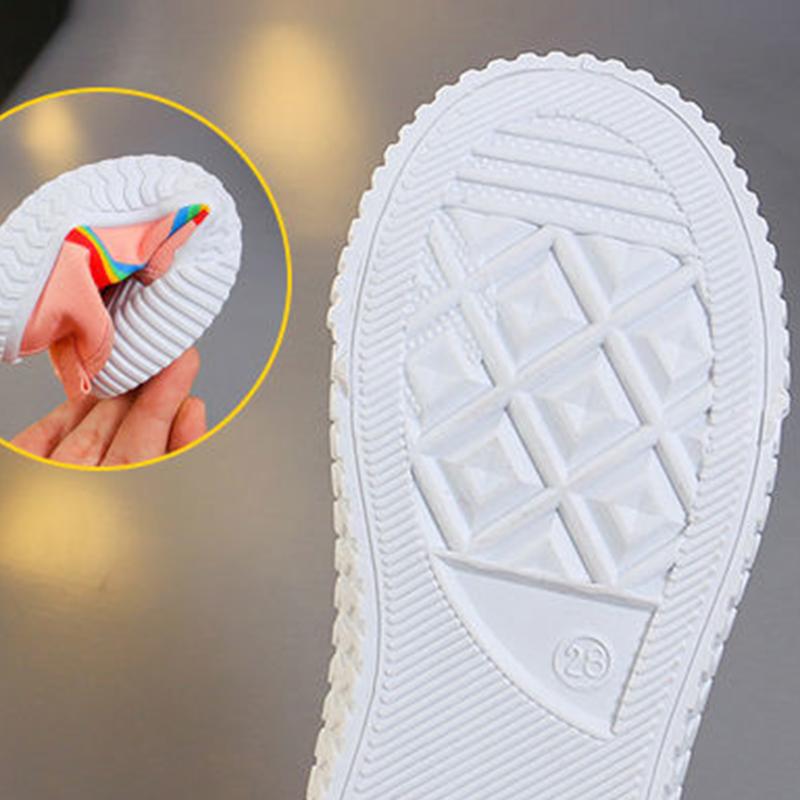 Spring and Autumn Girls' Shoes Boys White Shoes Baby Shoes Rainbow Girls Shoes