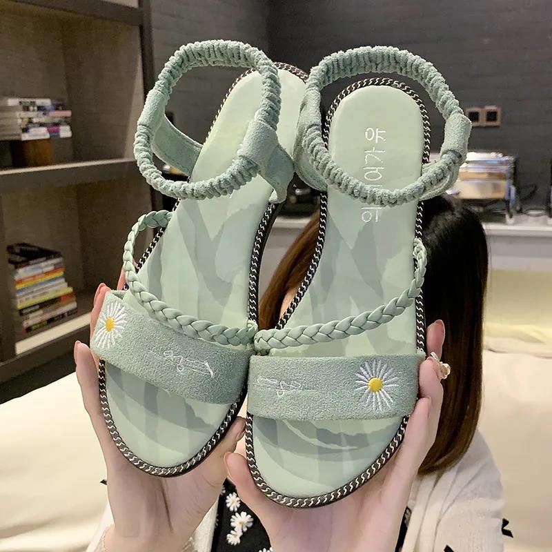 Women Summer Flat Sandals Open-Toed Slides Slippers Candy Color Casual Beach Outdoor Female Ladies Jelly Shoes