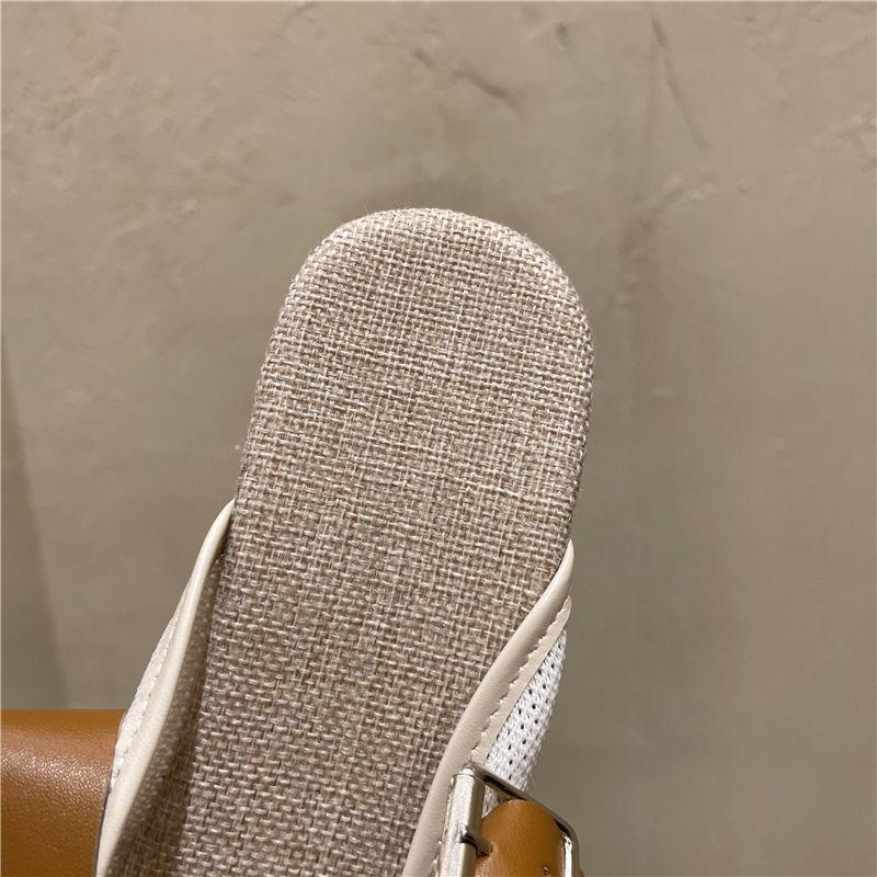 Slippers Women Summer Wear Casual Hollow Breathable Comfortable Flat-bottomed Lazy One-foot Sandals