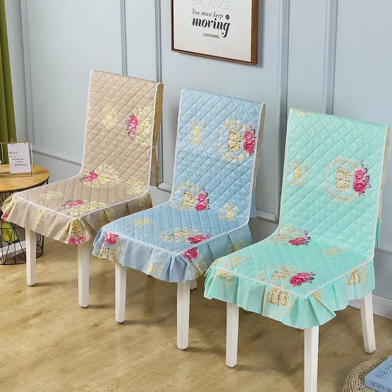 Printed One-piece Chair Cover Dining Table Chair Cover Modern Minimalist Style Chair Cover Cushion Home Chinese Style