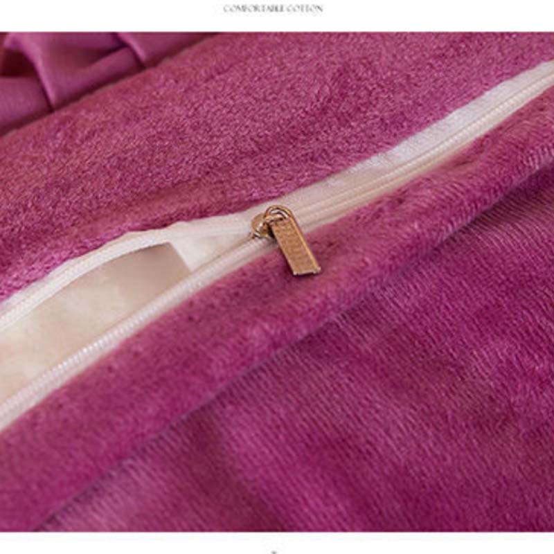 High-end Korean Version of Double-sided Milk Crystal Velvet Bed Skirt Four-piece Bed Duvet Cover Winter Thickening