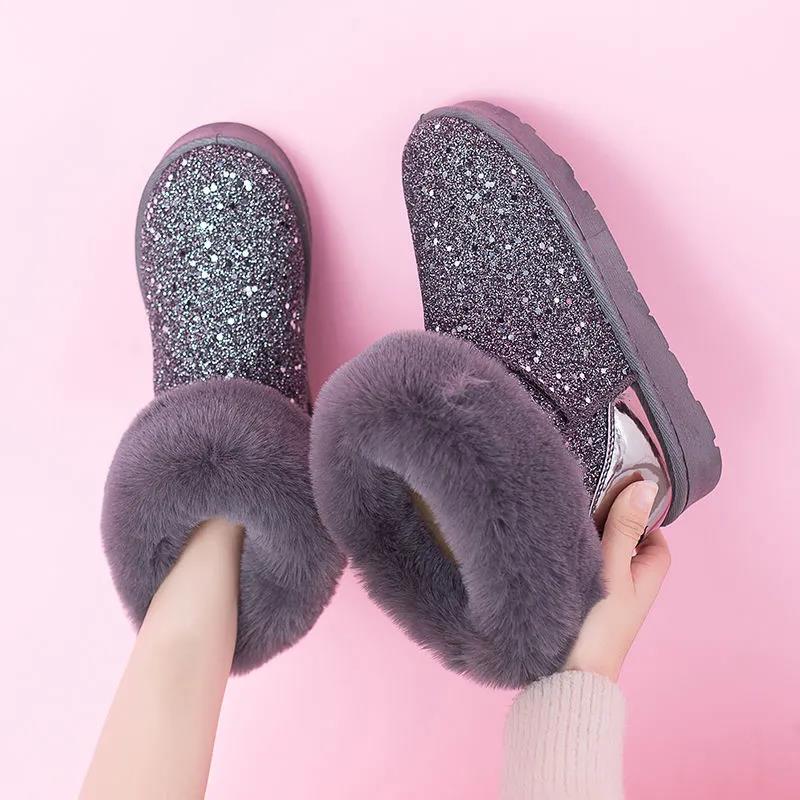 Thickened Snow Short Short Boots with Wool Winter New Non-slip Thick Warm Cotton Shoes and Velvet Boots Women