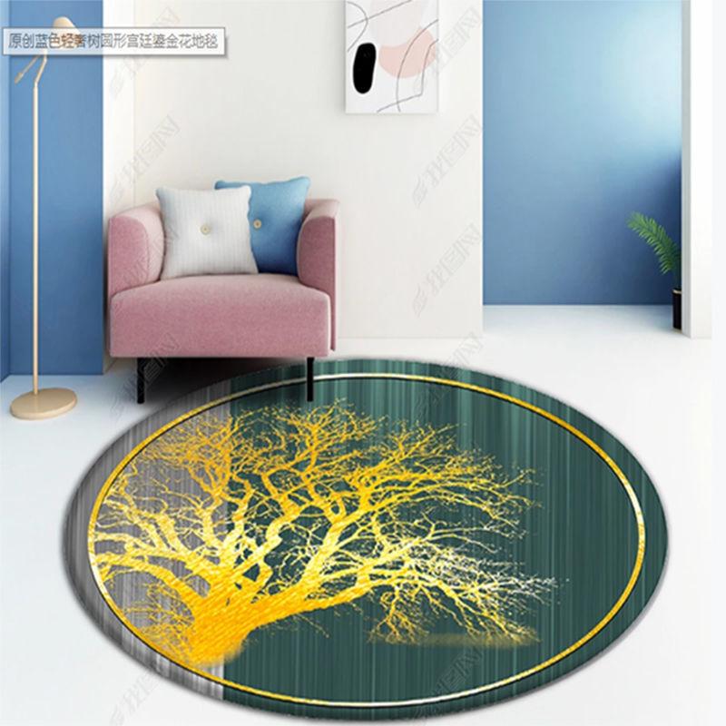 Round Rug Carpets for Living Room Home Decor Bedroom Kid Room Floor Mat Decoration Salon Thicker Rug