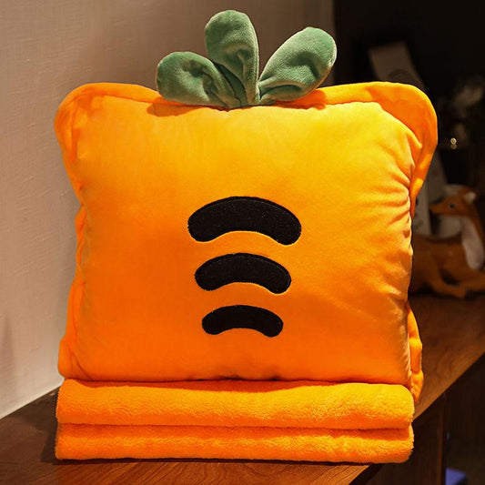 Soft and Warm Coral Fleece Pillow Quilt Dual-use Cute Office Car Pillow Sleeping Artifact Multifunctional Three-in-one Hand Warmer
