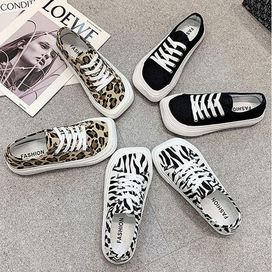 Student Shoes Women Canvas Shoes Female Students Korean Version of Mango Head Women's Shoes Flat All-match Casual Shoes