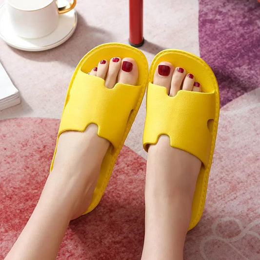 Couple Slippers Mute Soft Bottom Wear Non-slip Indoor Men's and Women's Summer Simple Slippers