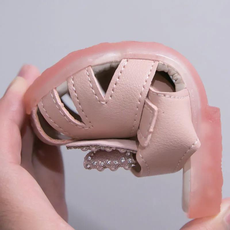 Summer Female Child Leather Sandals Girl Sweet Princess Shoes Baby Dance Shoes Toddler Baby Sandals Girls Top Quality Shoes