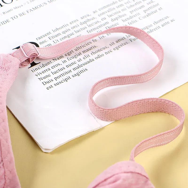 Ladies Underwear Fashion Sexy Female No Steel Rings Gathering Bras Breathable Comfortable Solid Color Bra