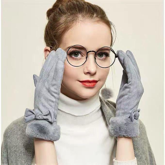 Windproof gloves Winter Warm gloves Thick gloves Woman fashion gloves Plush Cotton gloves