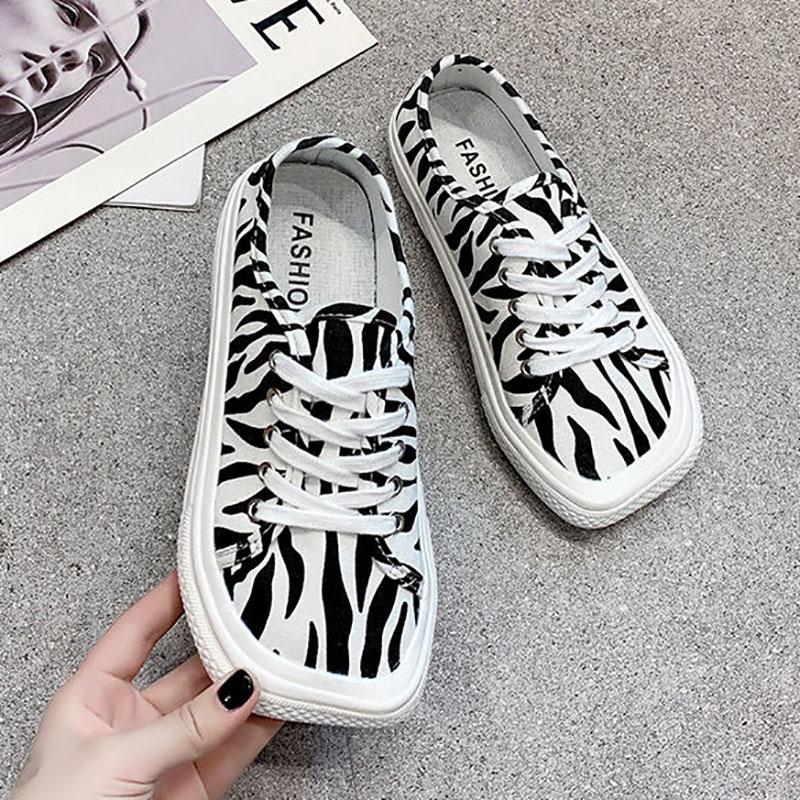 Student Shoes Women Canvas Shoes Female Students Korean Version of Mango Head Women's Shoes Flat All-match Casual Shoes