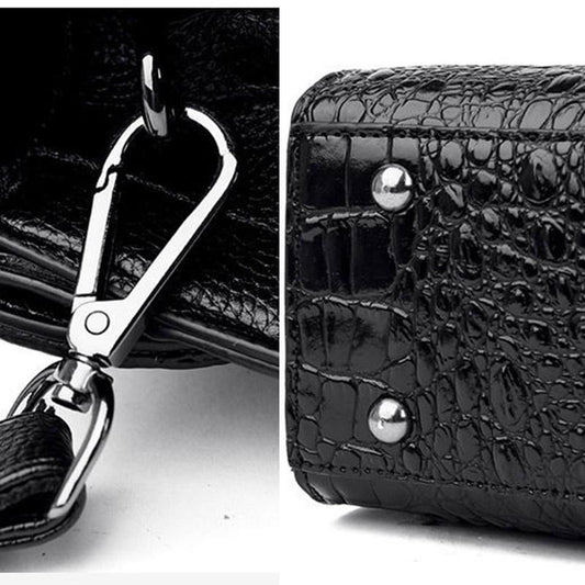 Women's Bags High-end Crocodile Pattern Leather Handbags Shoulder Messenger Bags Middle-aged Women's Mother Bags