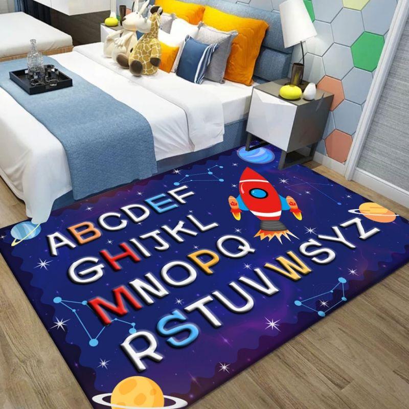 Cartoon Cute Children Rug Bedroom Room Bedside Blanket Puzzle Game Anti-fall Crawling Blanket