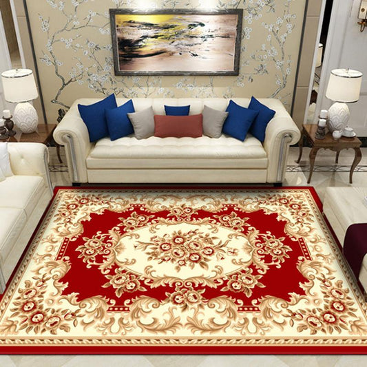 European Style Carpet Living Room Carpet Non-slip Household Carpet Bedroom Bedside Luxury Washable Carpet