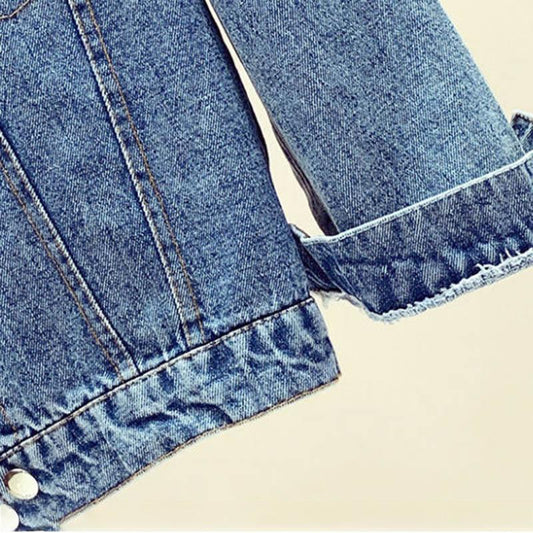 Hooded Denim Jacket Women Loose Korean Style Western Style All-match Spring and Autumn Jacket Cardigan