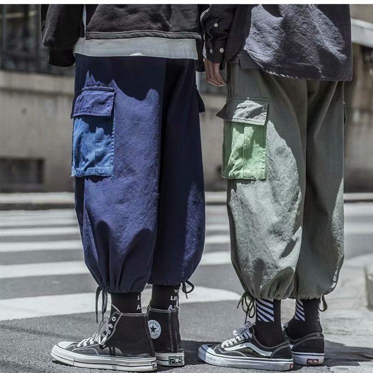 Men's Loose Straight-leg Pants Wild Wide-leg Pants Student Daddy Pants Waist Hip Hop Pants