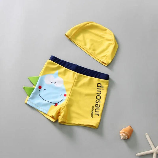 Children's Cartoon Dinosaur Swimming Trunks Kids Boys Swimwear Washable Waterproof Leak-proof Baby Quick-drying Swimming Pants