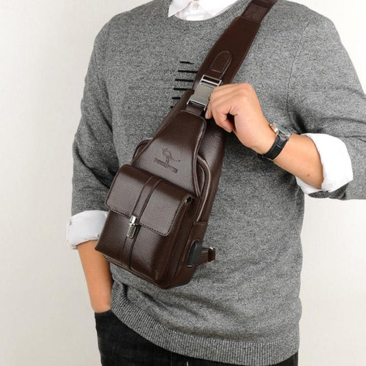 Men's Chest Bag Multifunctional One-shoulder Diagonal Chest Bag Travel Bag Large-capacity Backpack