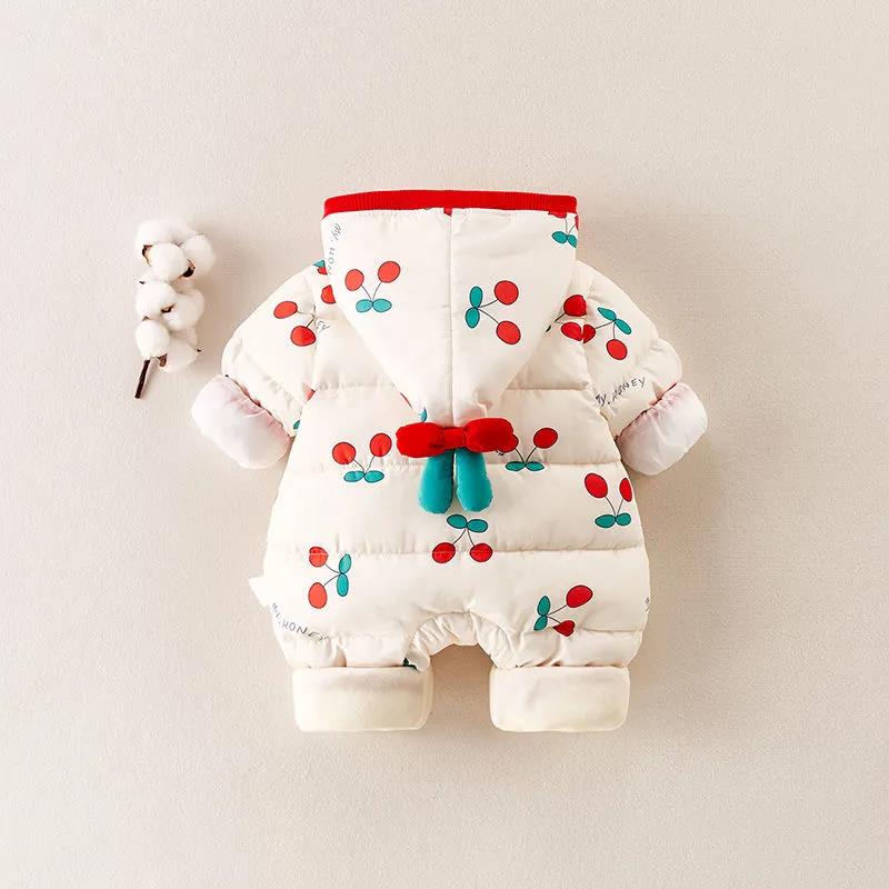 Newborn Baby Clothes Autumn and Winter Suits Thickened One-piece Cotton Clothes Cute Baby Winter Cotton Clothes Full Moon Children's Winter Clothes
