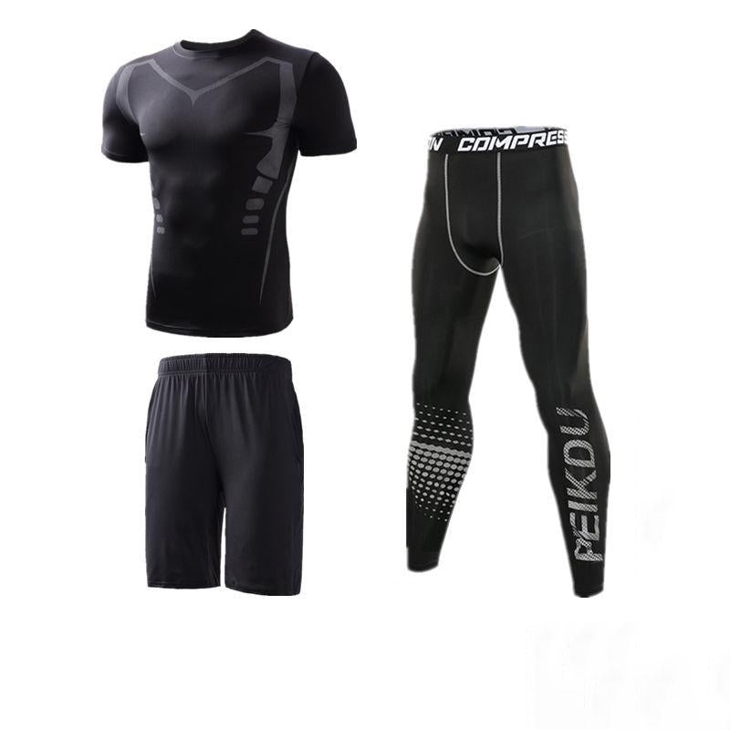 Men's Fitness Running Quick-drying Sportswear Outdoor Jogging Sportswear Breathable Tight Suit Clothes