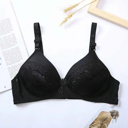 Gather Sexy Bra Large Size No Steel Ring Thin Bra Simple Cotton Skin-friendly Comfortable Shaping Bra