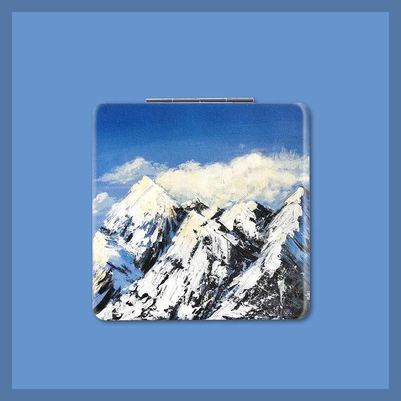 3D Vision Double-sided Mirror with Flip Cover PU Women Makeup Mirror Collapsible Travel Appointment Portable HD