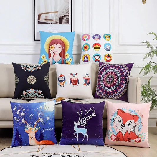 Sunflower Girl Printed Pillow Car Waist Pillow Home Sofa Pillow Soft Relaxation Artifact