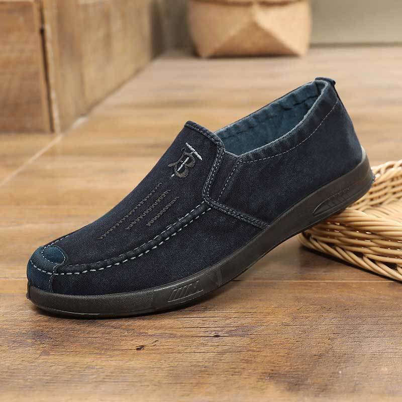 Breathable and Deodorant Men's Canvas Shoes Non-slip Middle-aged and Elderly Casual Shoes